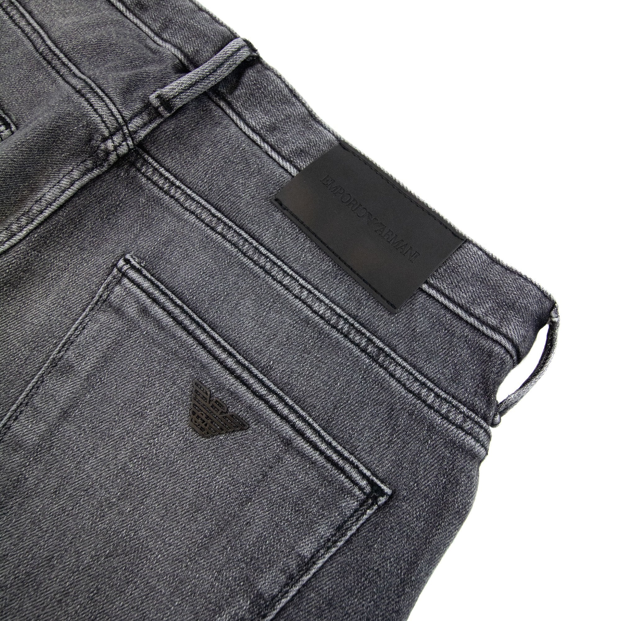 Emporio Armani J06 Slim Fit Organic Denim Jeans Denim Nero 0006