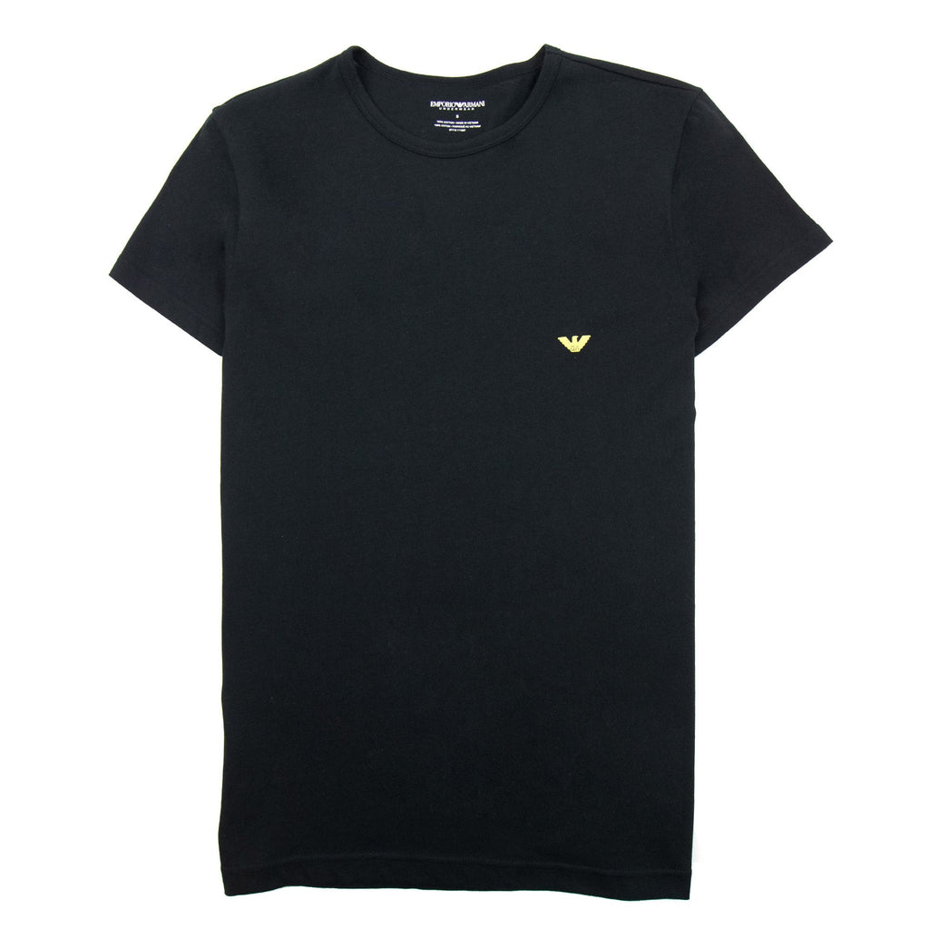 Emporio Armani Underwear Chest Logo Tee Black