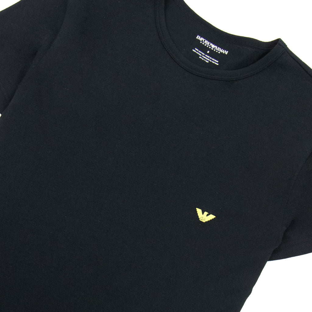 Emporio Armani Underwear Chest Logo Tee Black