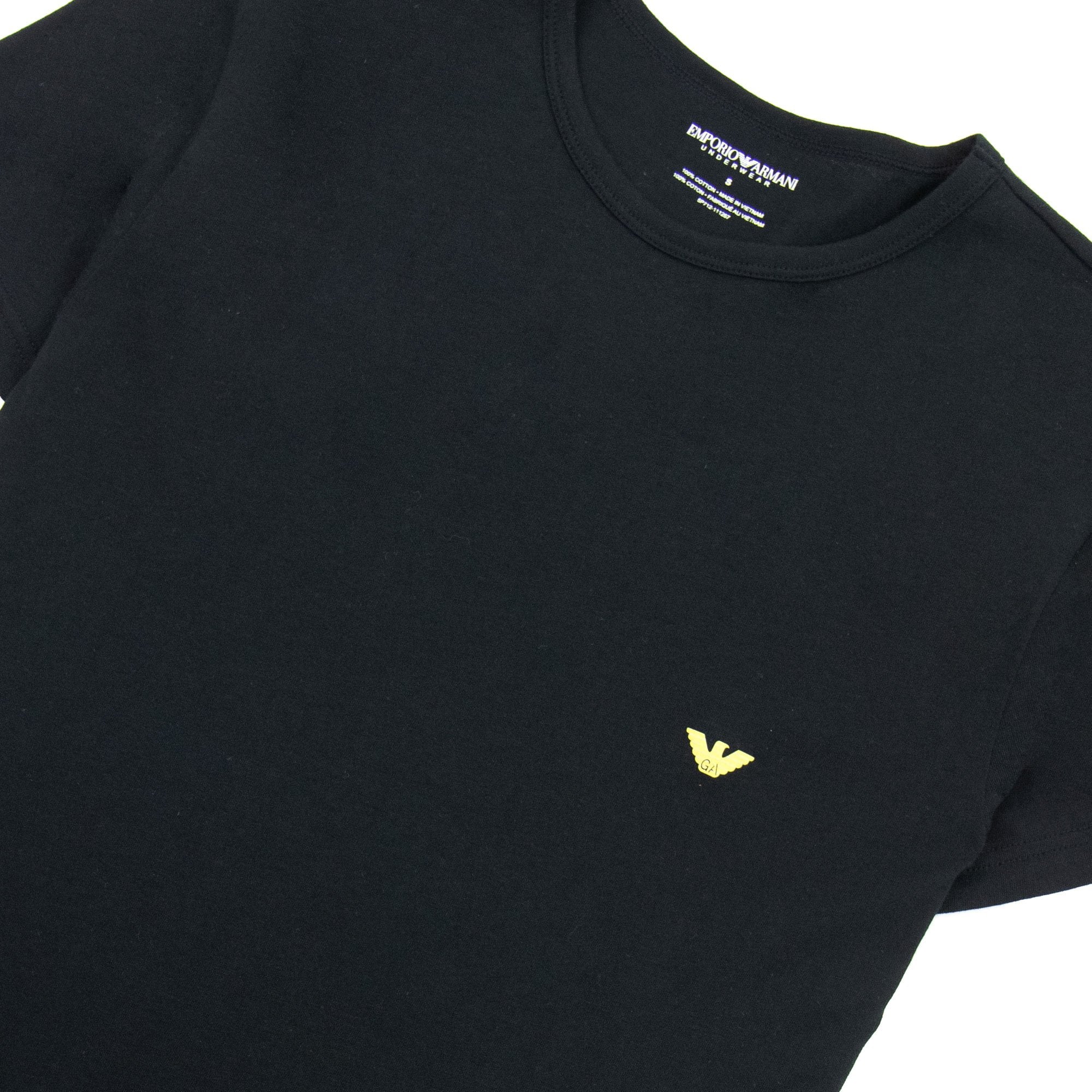 Emporio Armani Underwear Chest Logo Tee Black