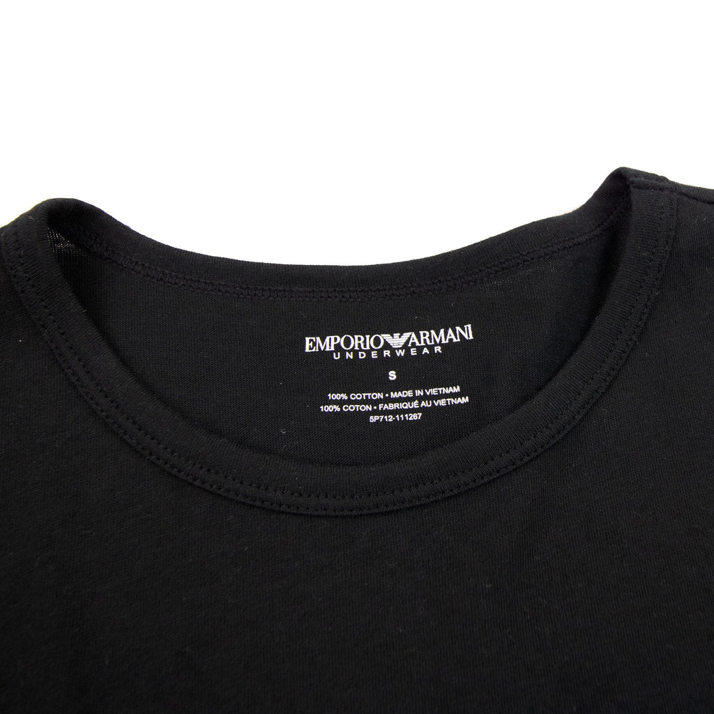 Emporio Armani Underwear Chest Logo Tee Black