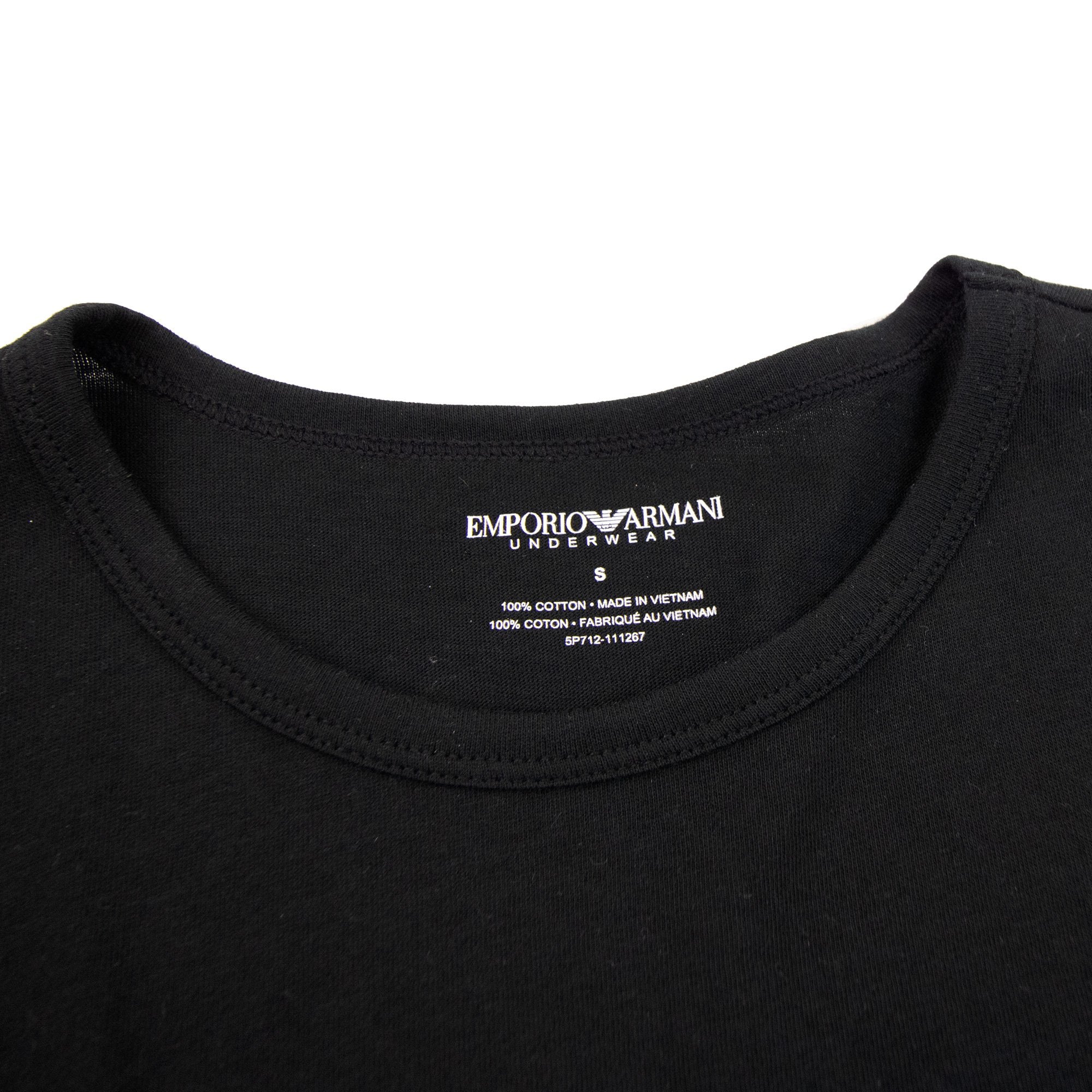 Emporio Armani Underwear Chest Logo Tee Black