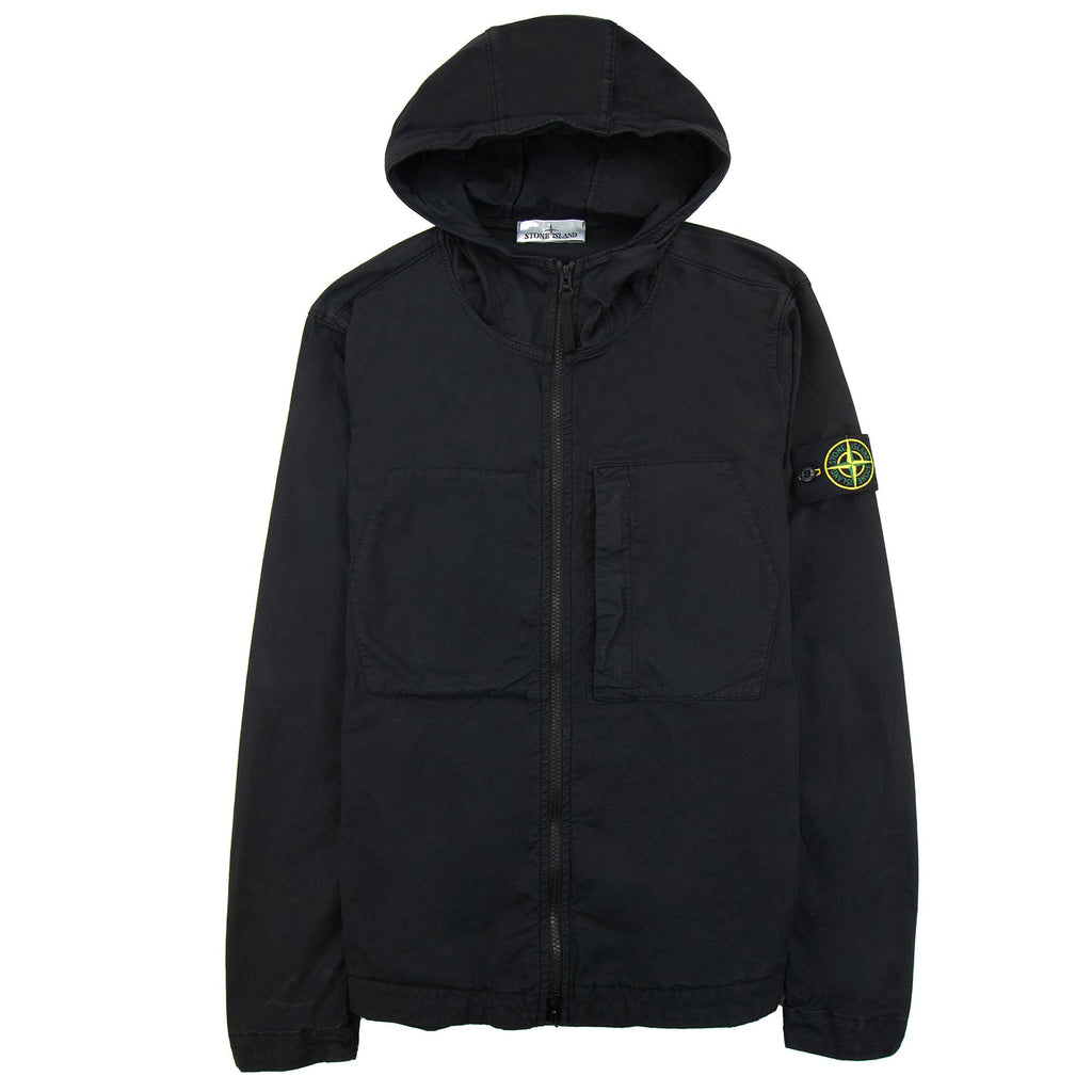Stone Island 43310 Supima Cotton Overshirt Black V0029