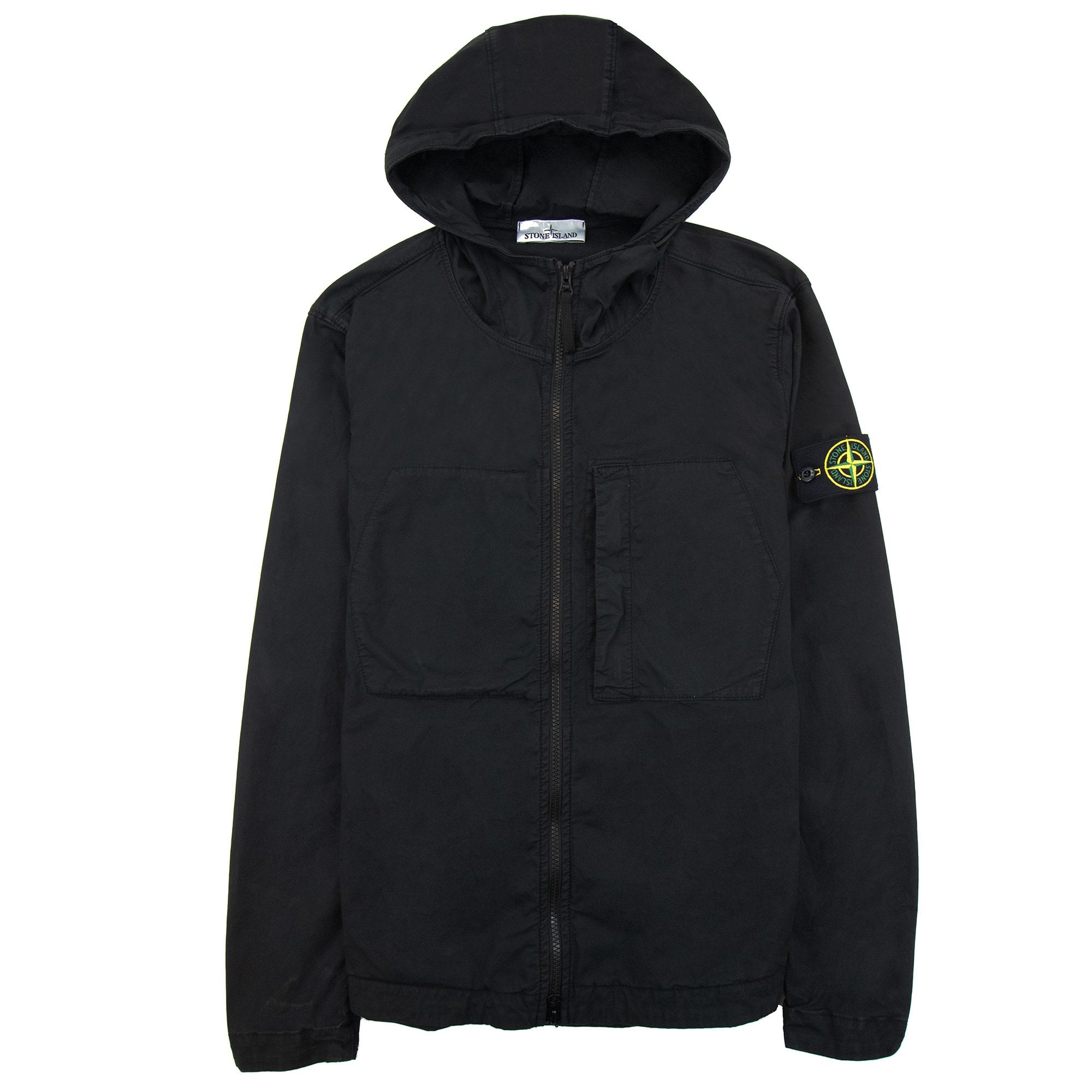 Stone Island 43310 Supima Cotton Overshirt Black V0029