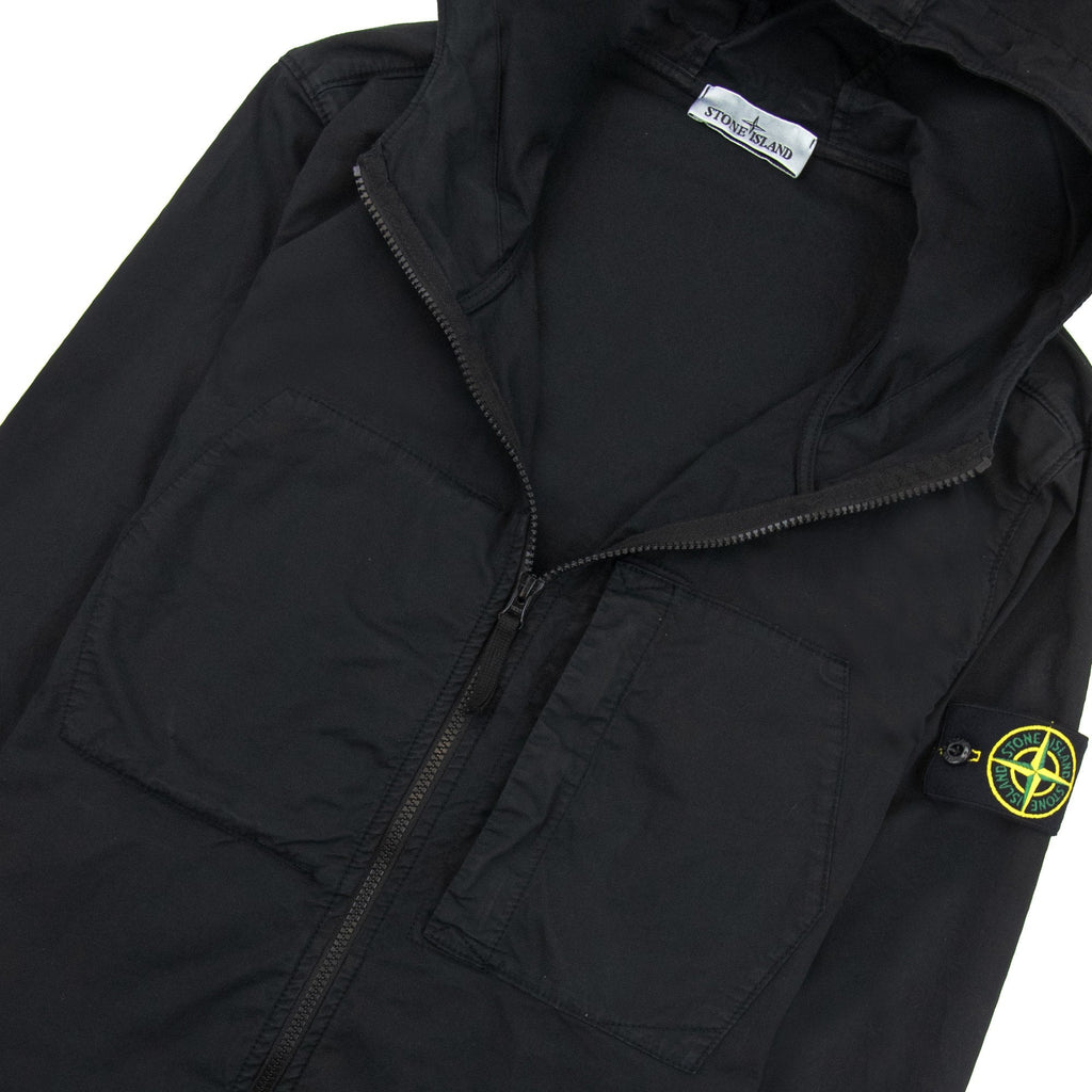 Stone Island 43310 Supima Cotton Overshirt Black V0029