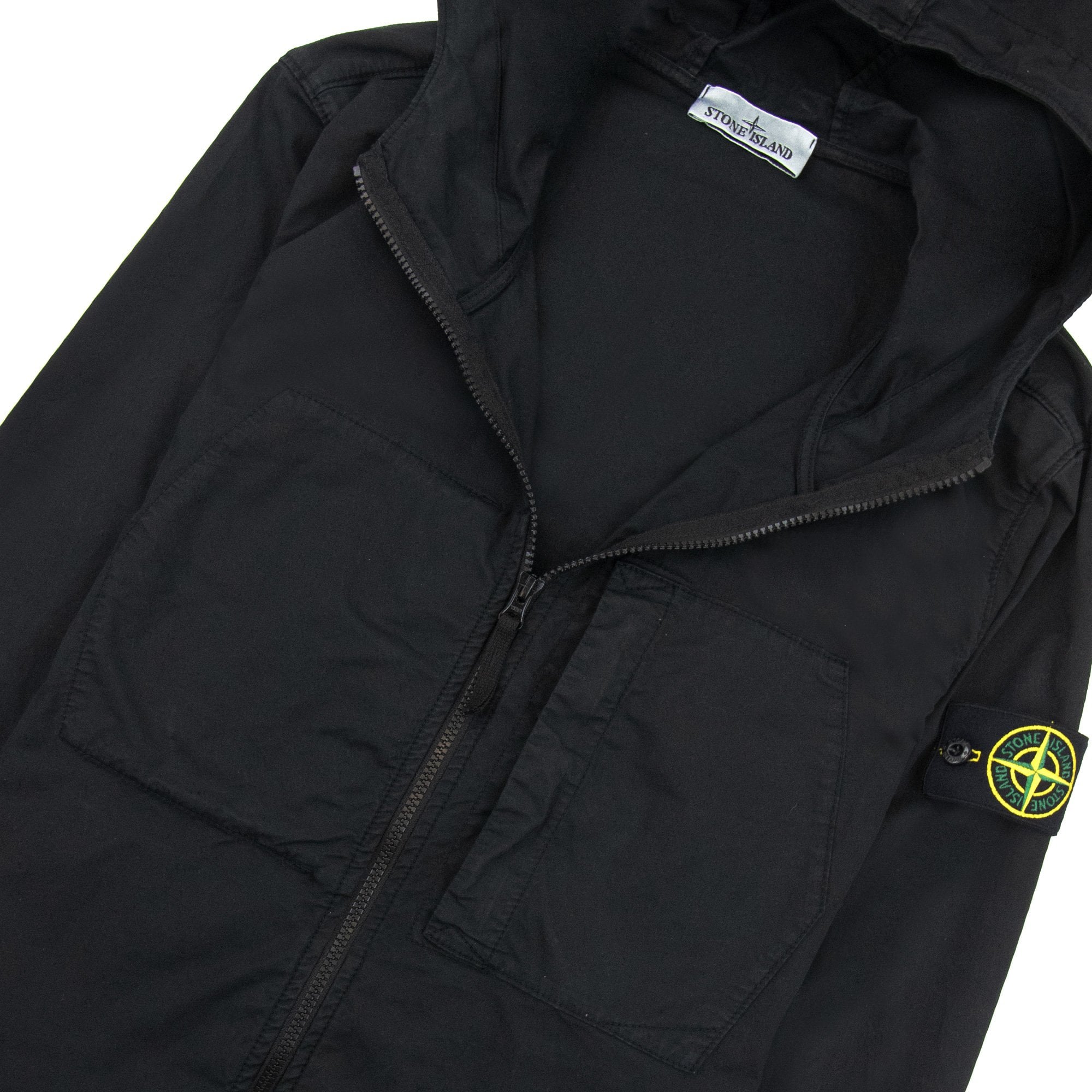 Stone Island 43310 Supima Cotton Overshirt Black V0029