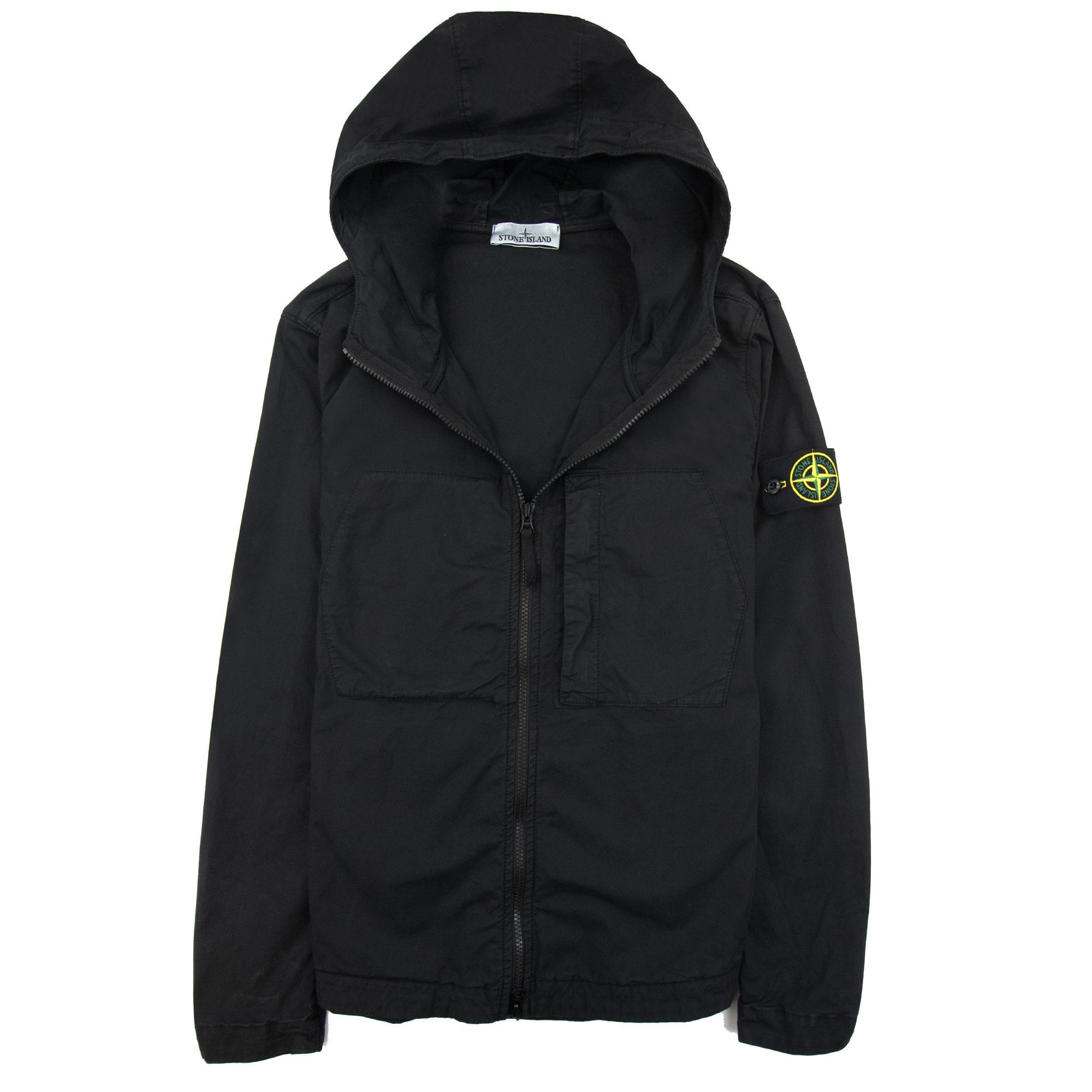 Stone Island 43310 Supima Cotton Overshirt Black V0029