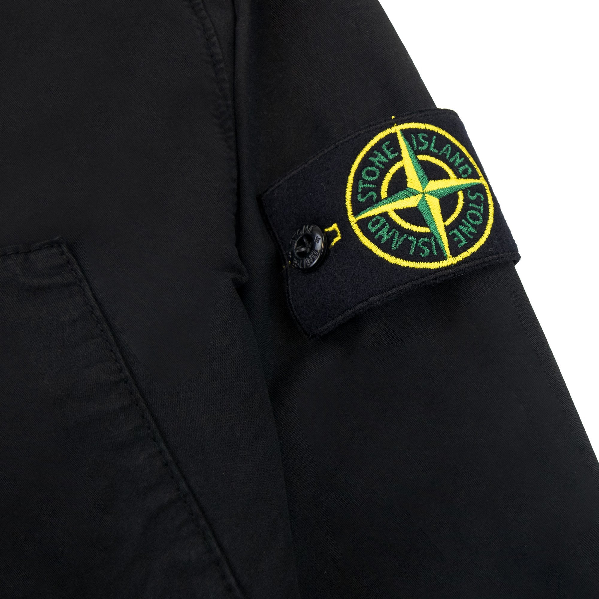 Stone Island 43310 Supima Cotton Overshirt Black V0029