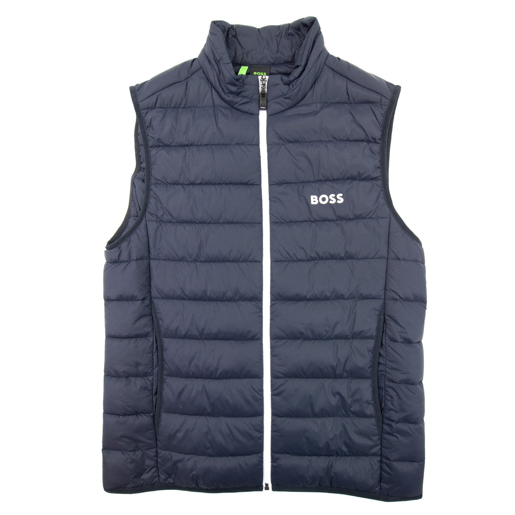 Hugo Boss V Thor Logo Detail Water Repellent Gilet Navy 402
