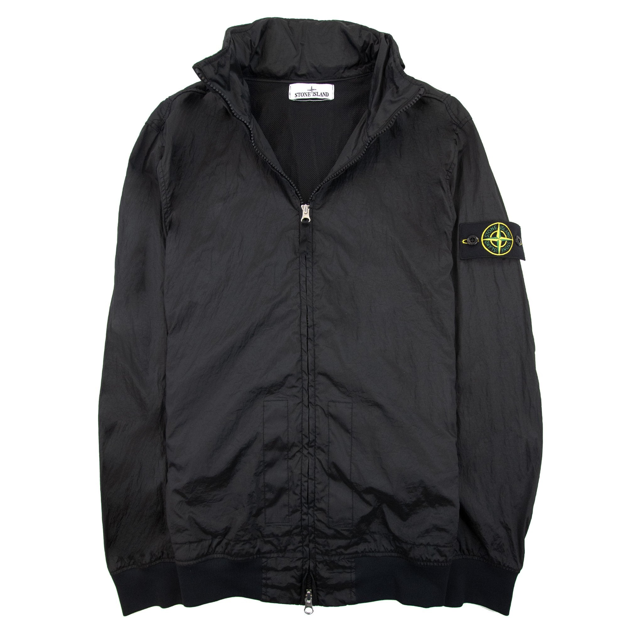 Stone Island 41920 Tc In Econyl Nylon Metal Jacket Black V0029