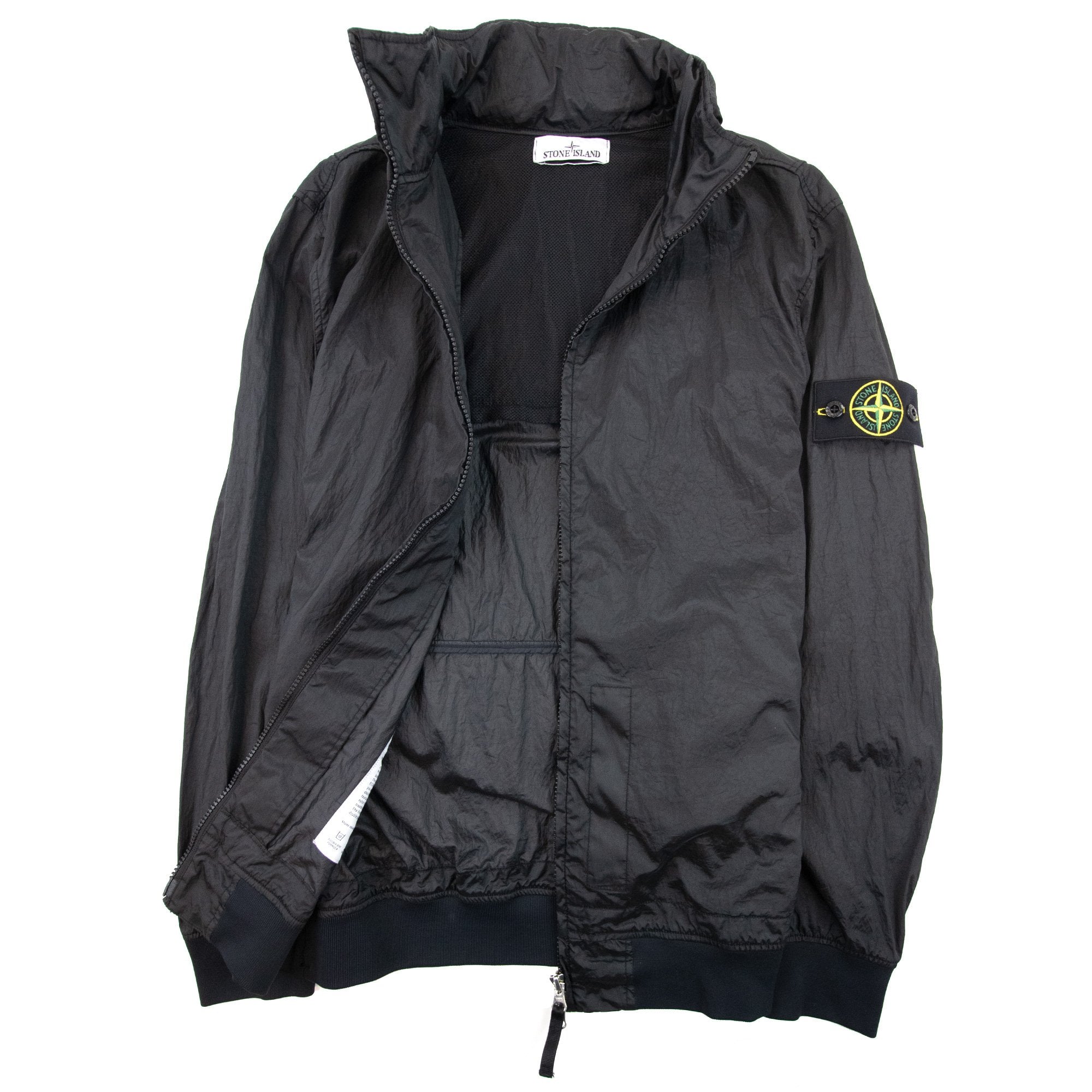 Stone Island 41920 Tc In Econyl Nylon Metal Jacket Black V0029