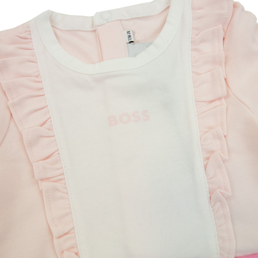 Hugo Boss Kids Baby Girl Frill Dress Pink 44l