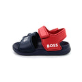 Hugo Boss Kids Hook And Loop Closure Sandals Navy/red 849