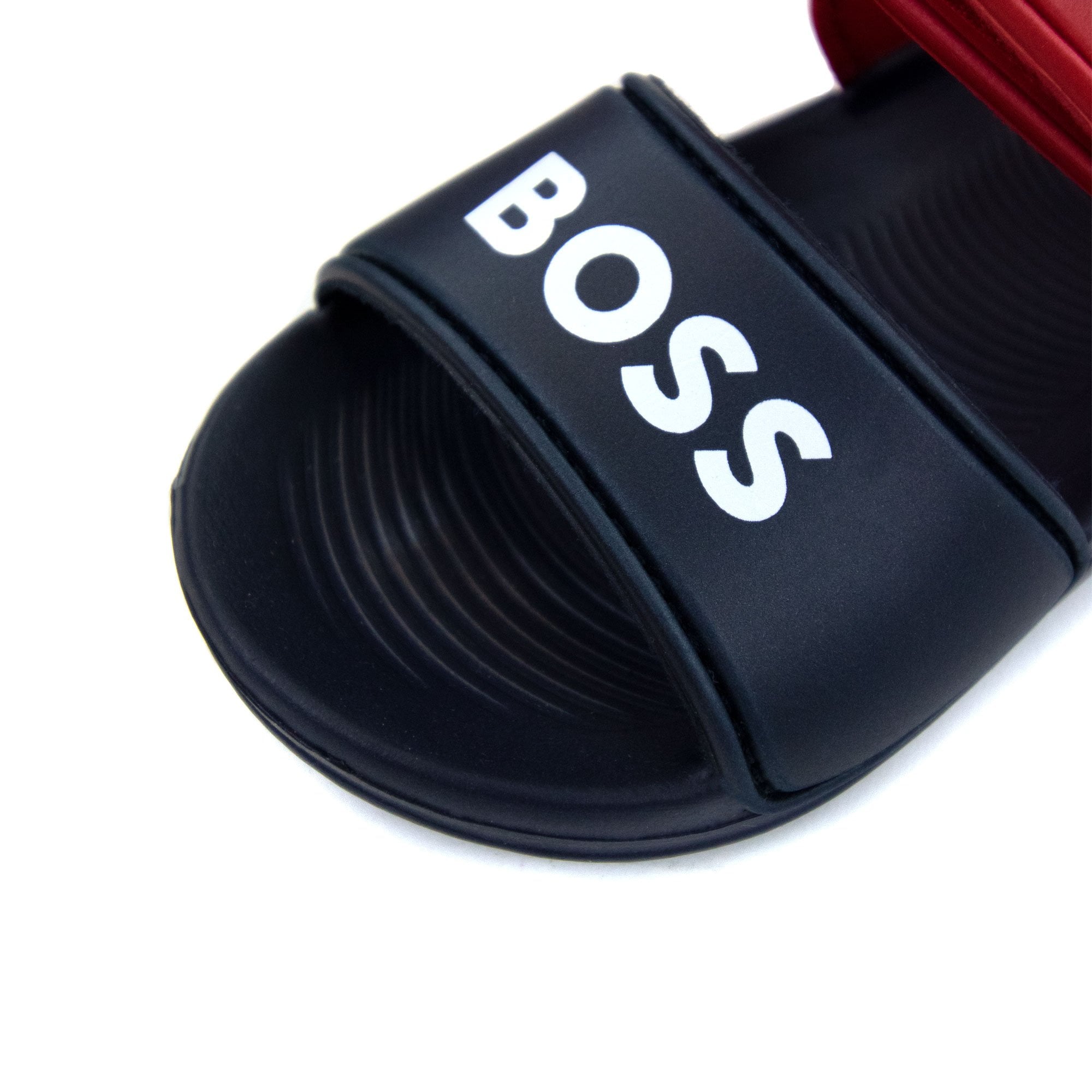 Hugo Boss Kids Hook And Loop Closure Sandals Navy/red 849
