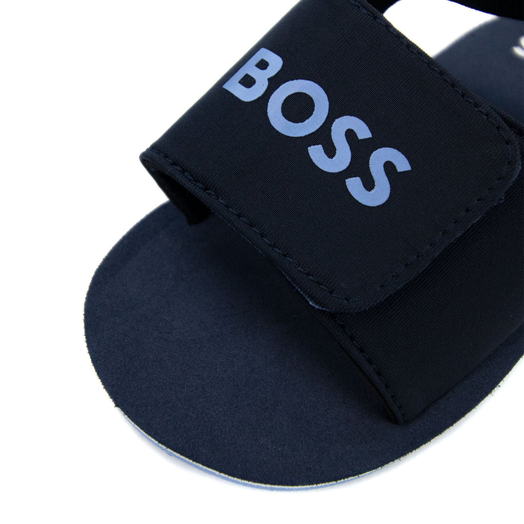 Hugo Boss Kids Logo Strap Detailing Slider Navy 849
