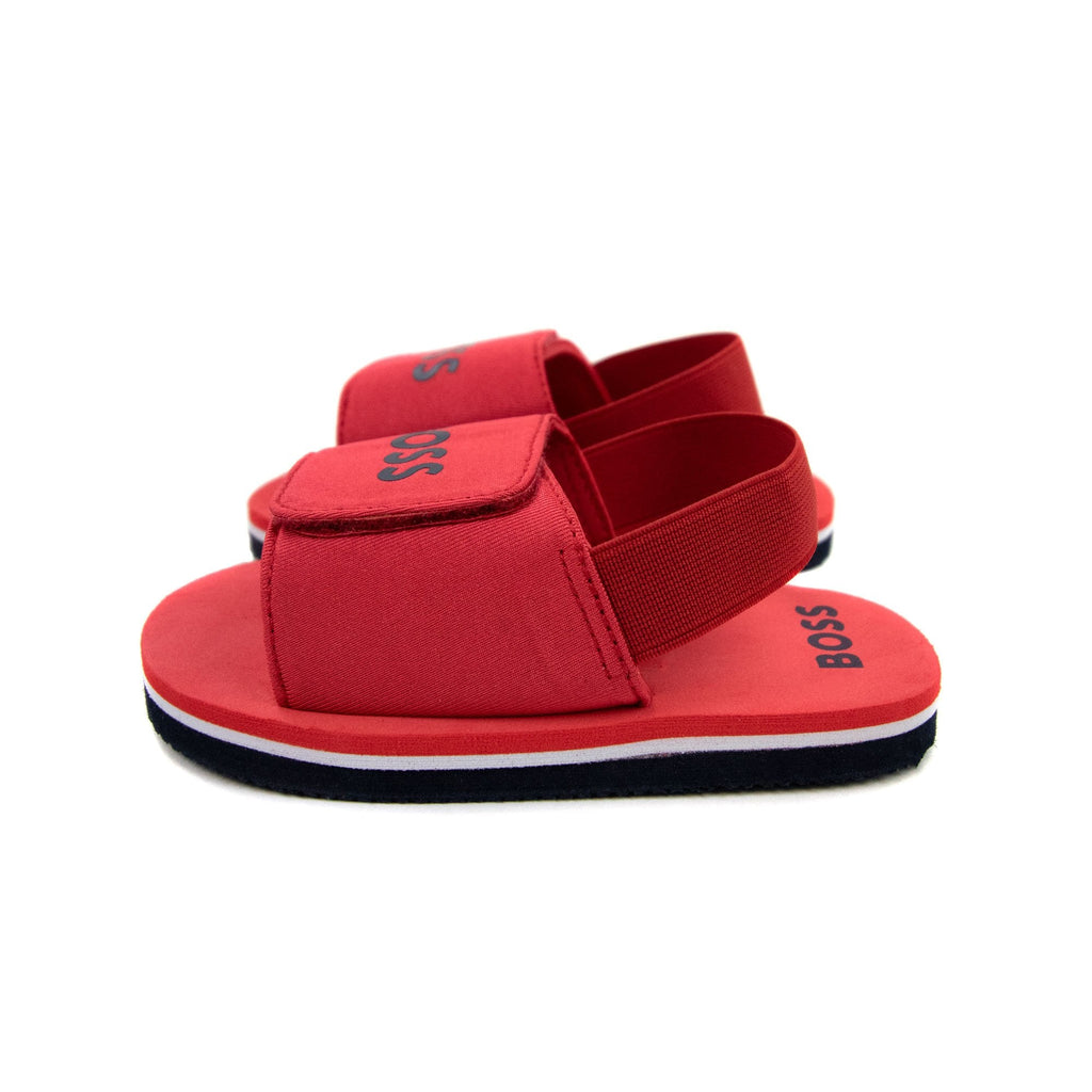 Hugo Boss Kids Logo Strap Detailing Slider Red 991