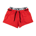 Moschino Swim Band Logo Swim Shorts Red