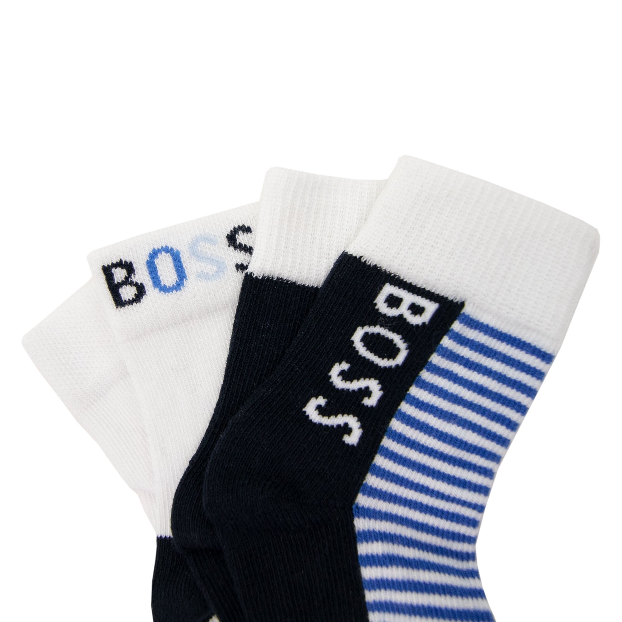 Hugo Boss Kids Infant Logo Stripe Socks Navy 849