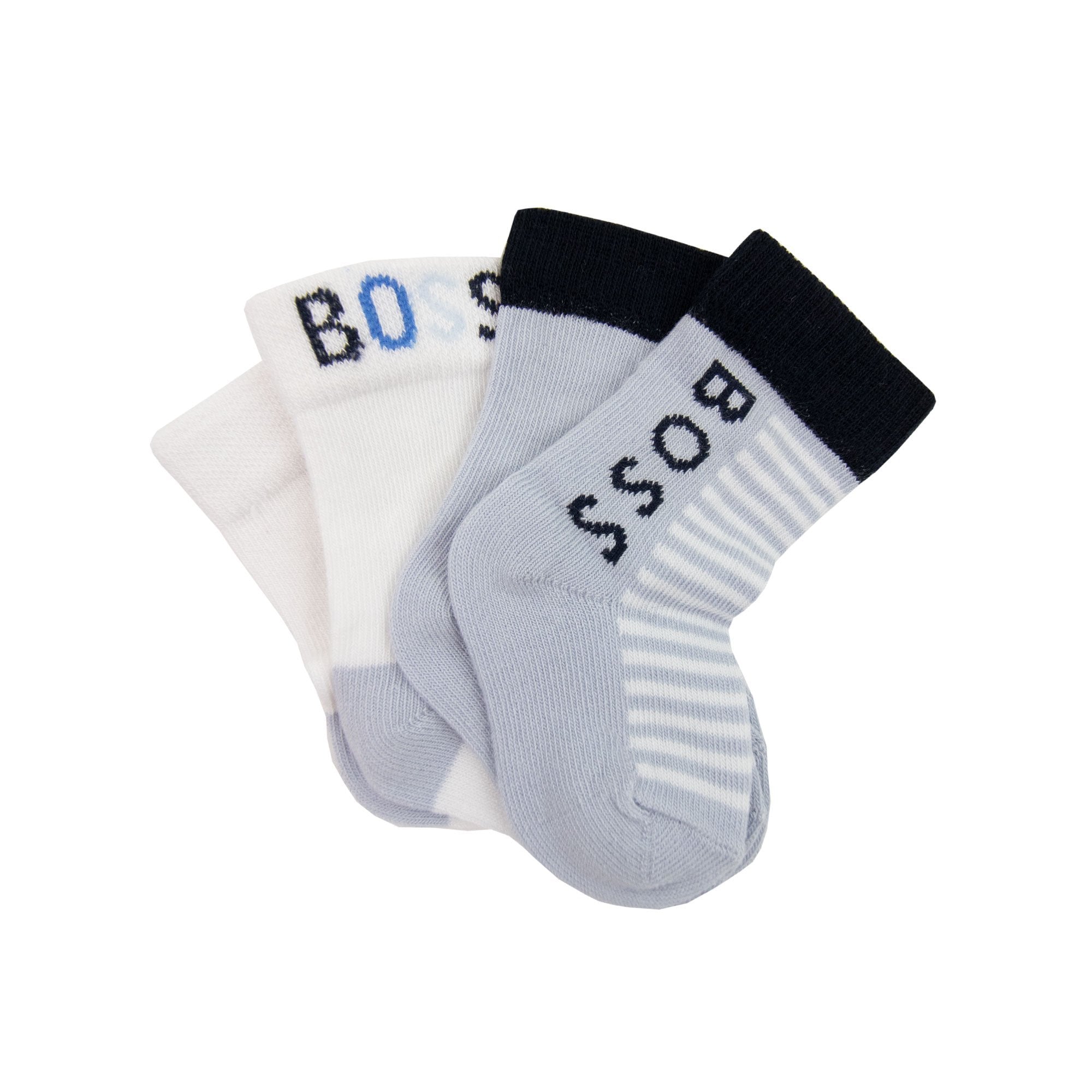 Hugo Boss Kids Infant Logo Stripe Socks Pale Blue 771