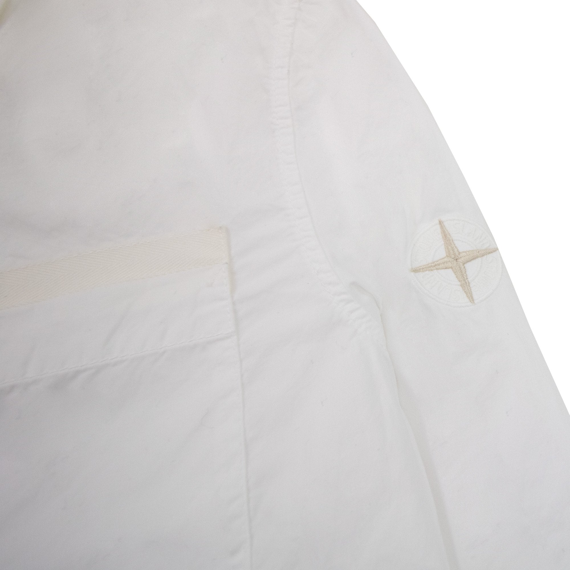 Stone Island Junior Arm Patch Classic Shirt White V0001