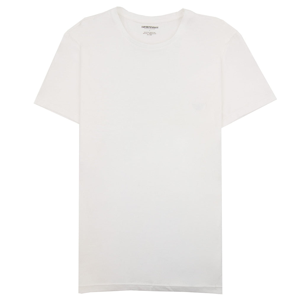 Emporio Armani Embroidered Eagle Logo T-shirt White