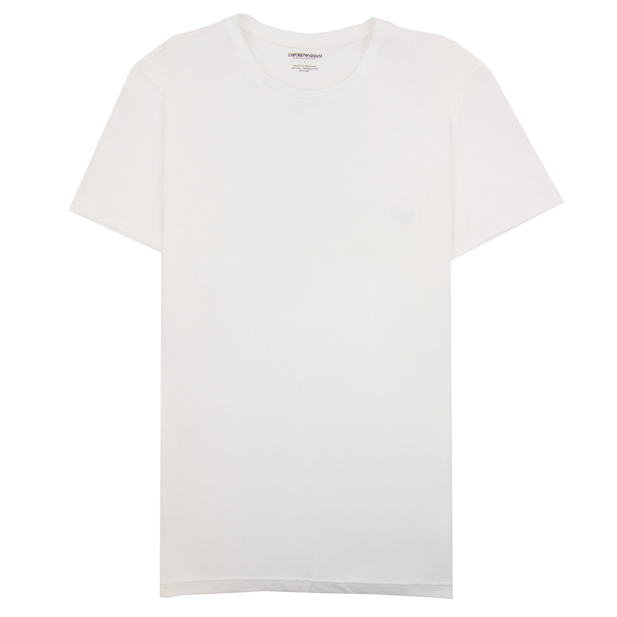 Emporio Armani Embroidered Eagle Logo T-shirt White