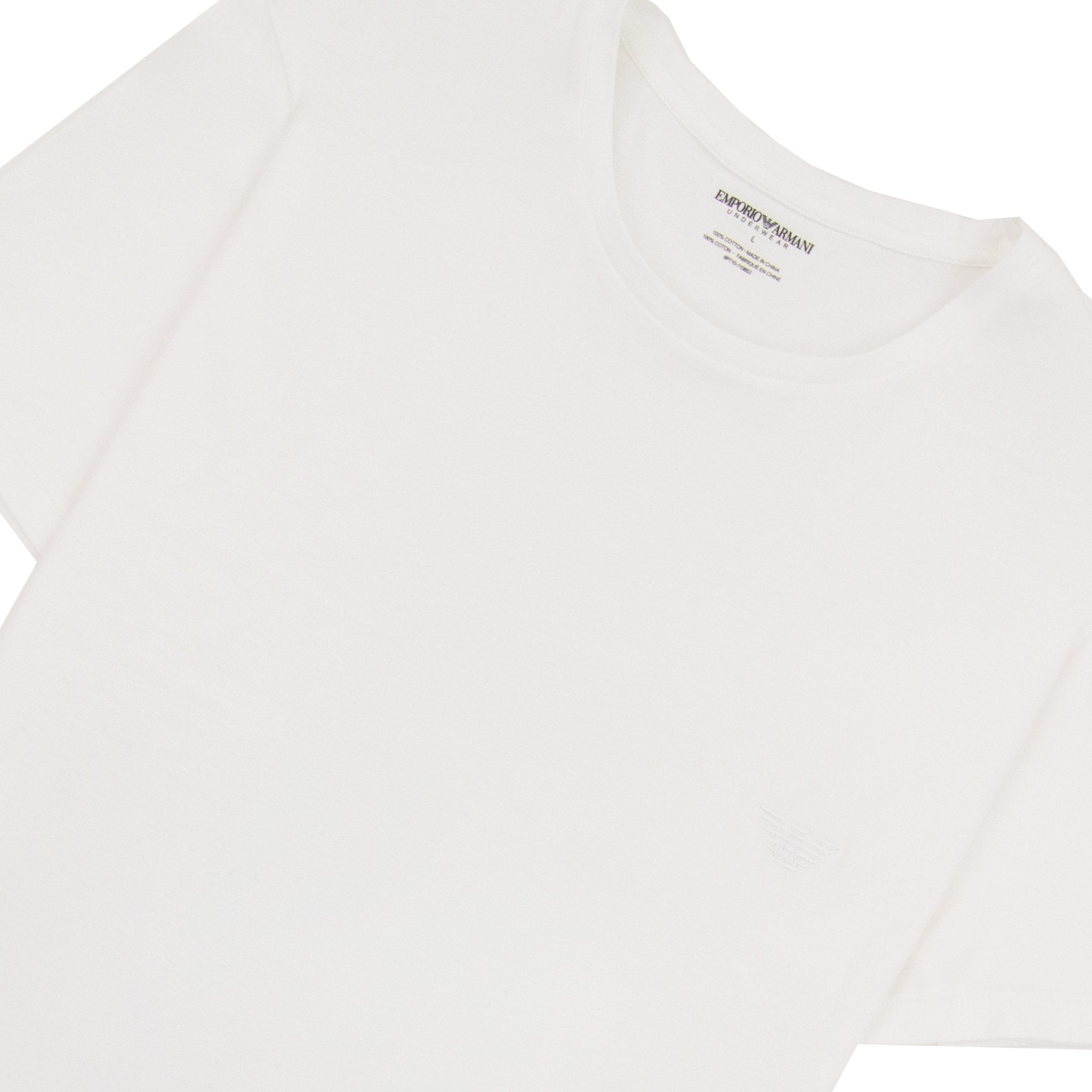 Emporio Armani Embroidered Eagle Logo T-shirt White