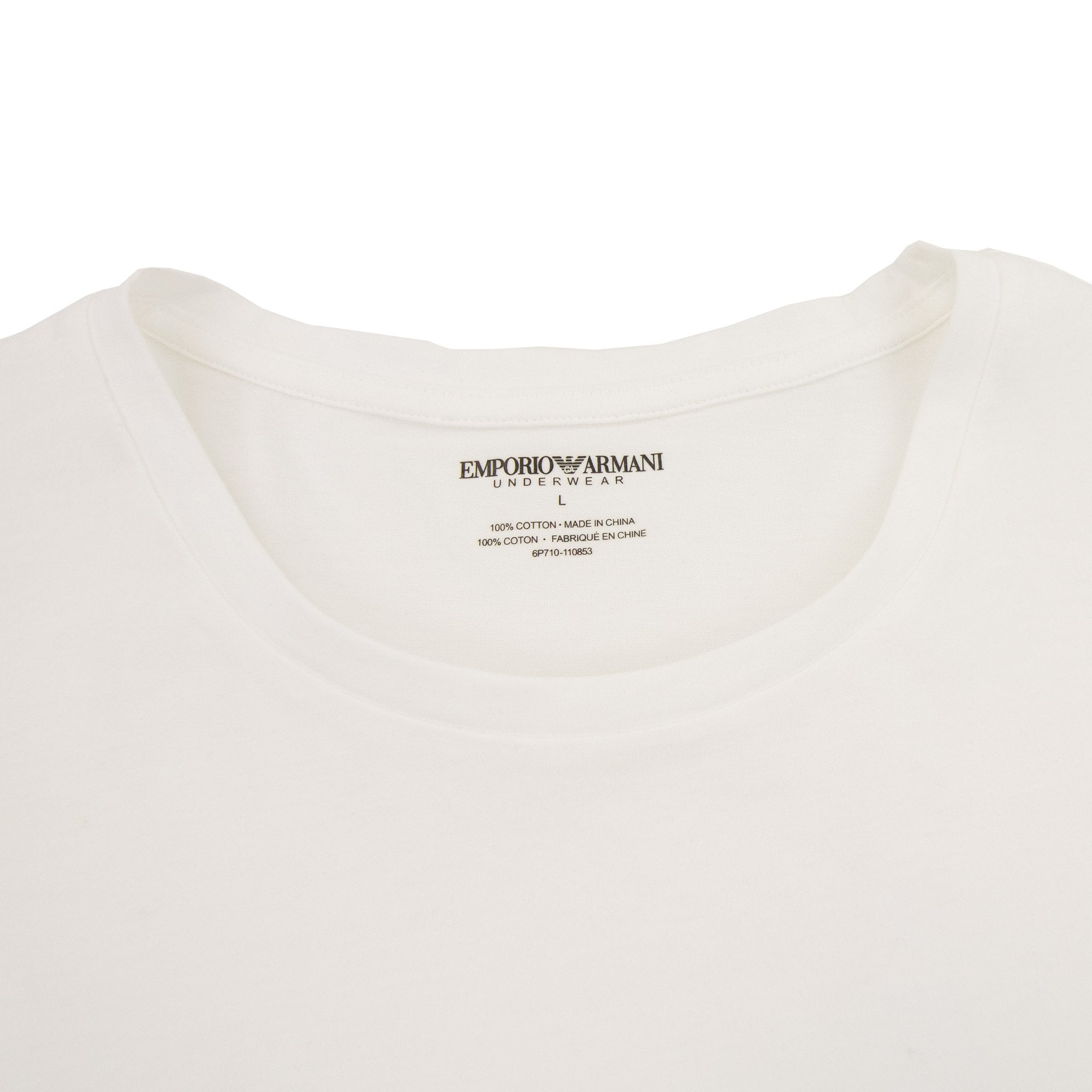 Emporio Armani Embroidered Eagle Logo T-shirt White