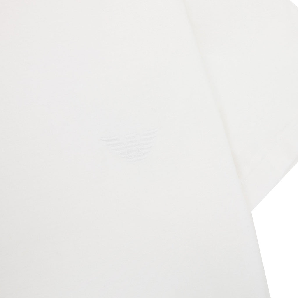 Emporio Armani Embroidered Eagle Logo T-shirt White