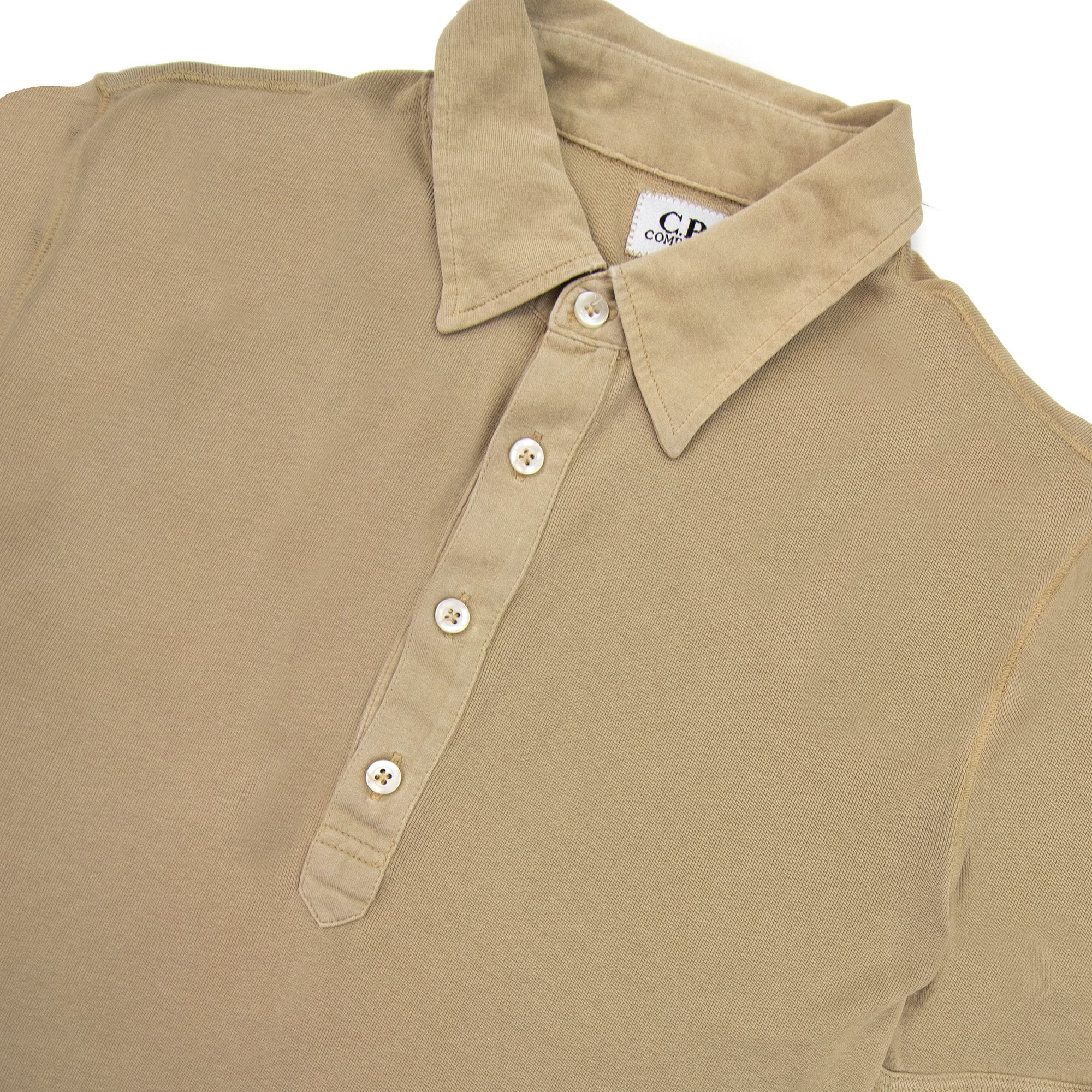 Cp Company Logo S/s Polo Camel