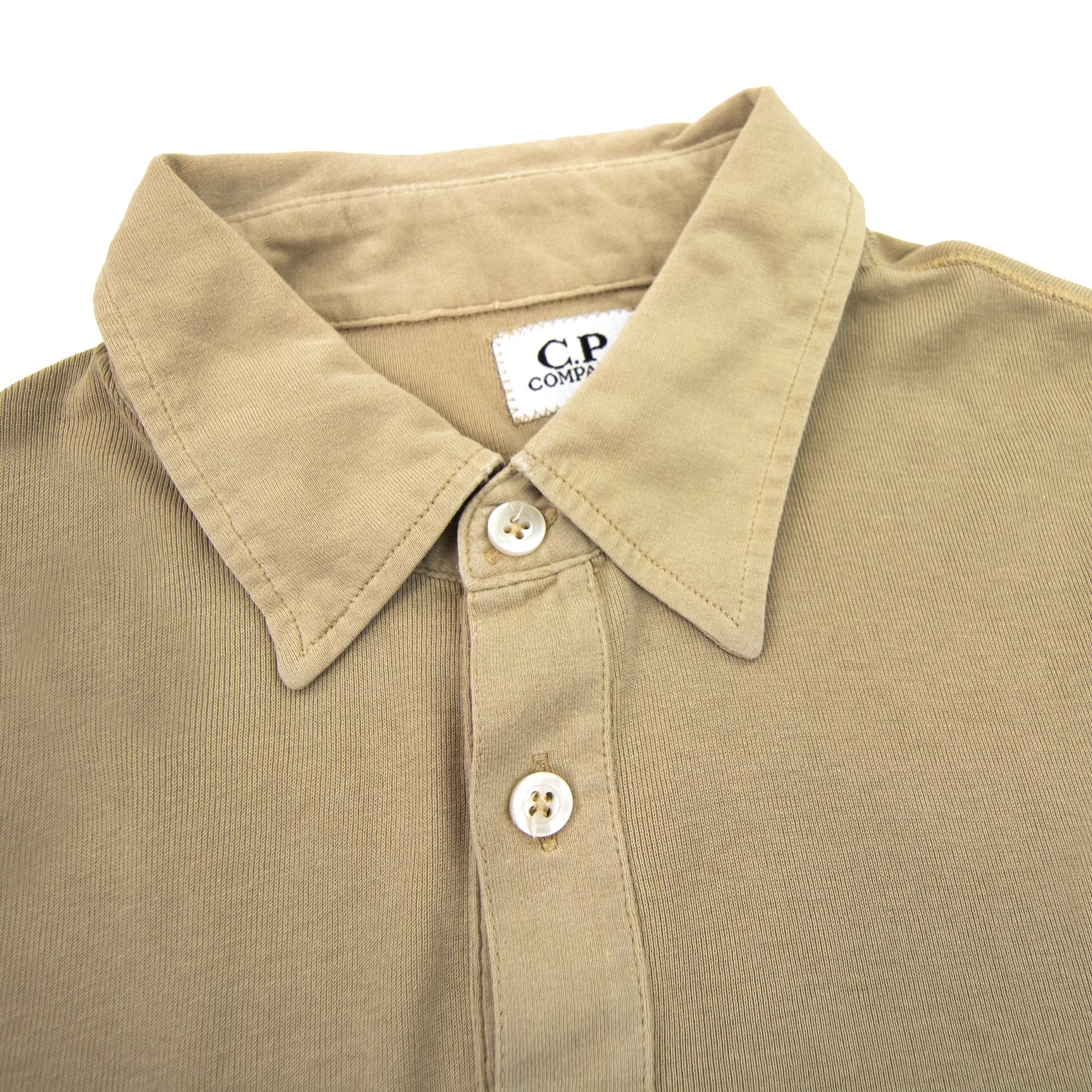 Cp Company Logo S/s Polo Camel
