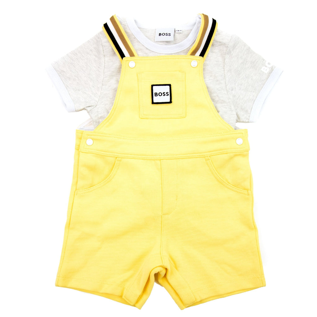 Hugo Boss Kids Boy Dungarees Set Yellow 528