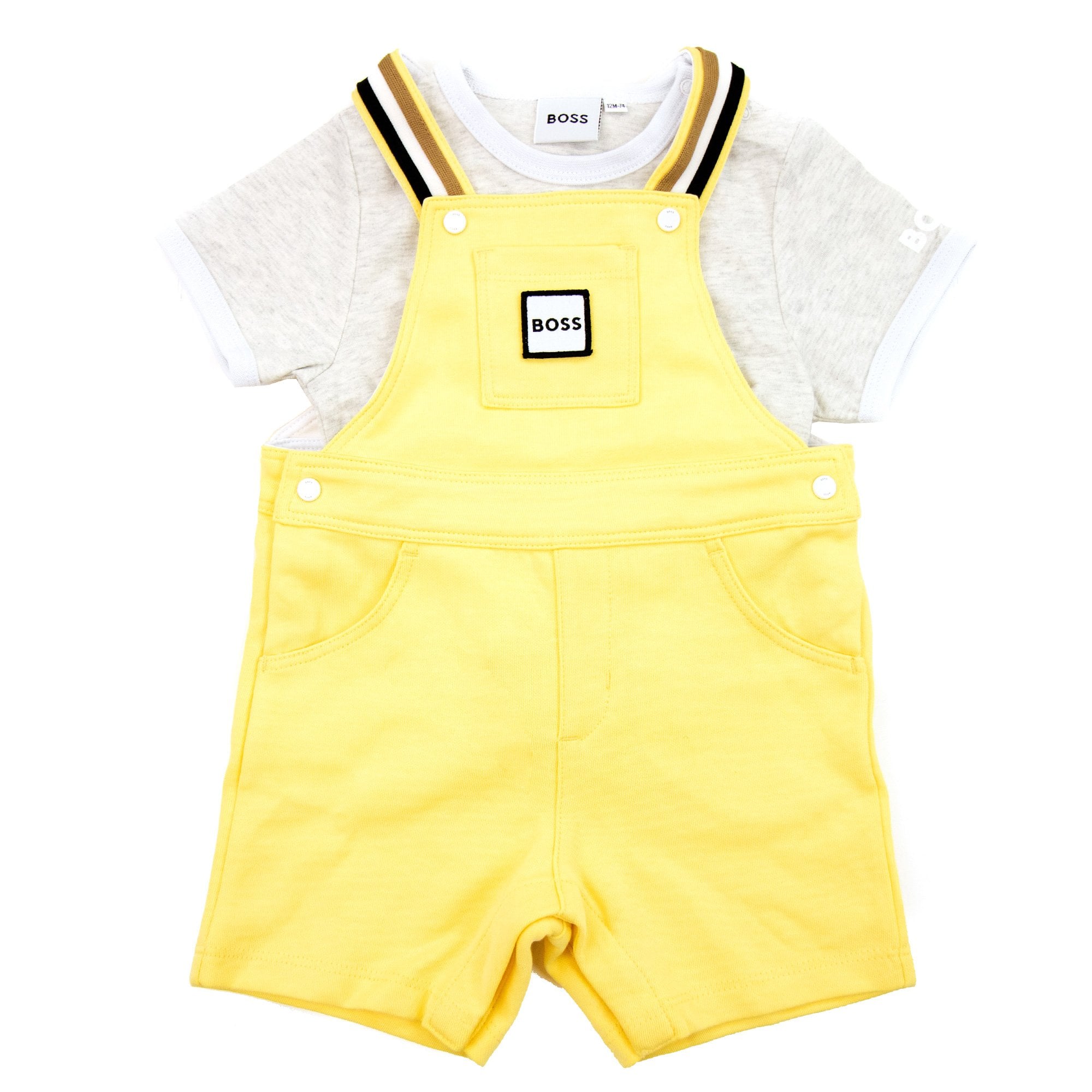 Hugo Boss Kids Boy Dungarees Set Yellow 528