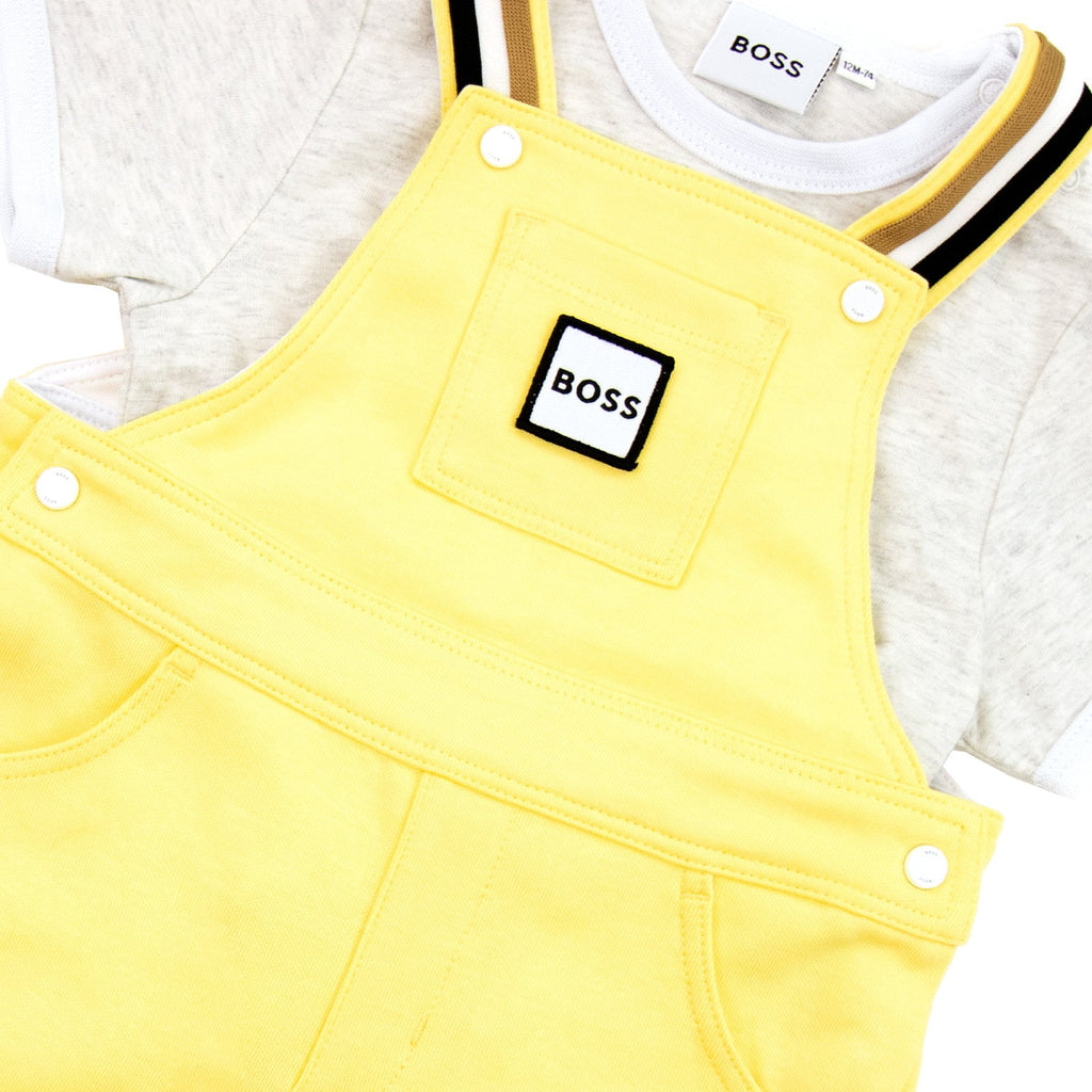 Hugo Boss Kids Boy Dungarees Set Yellow 528