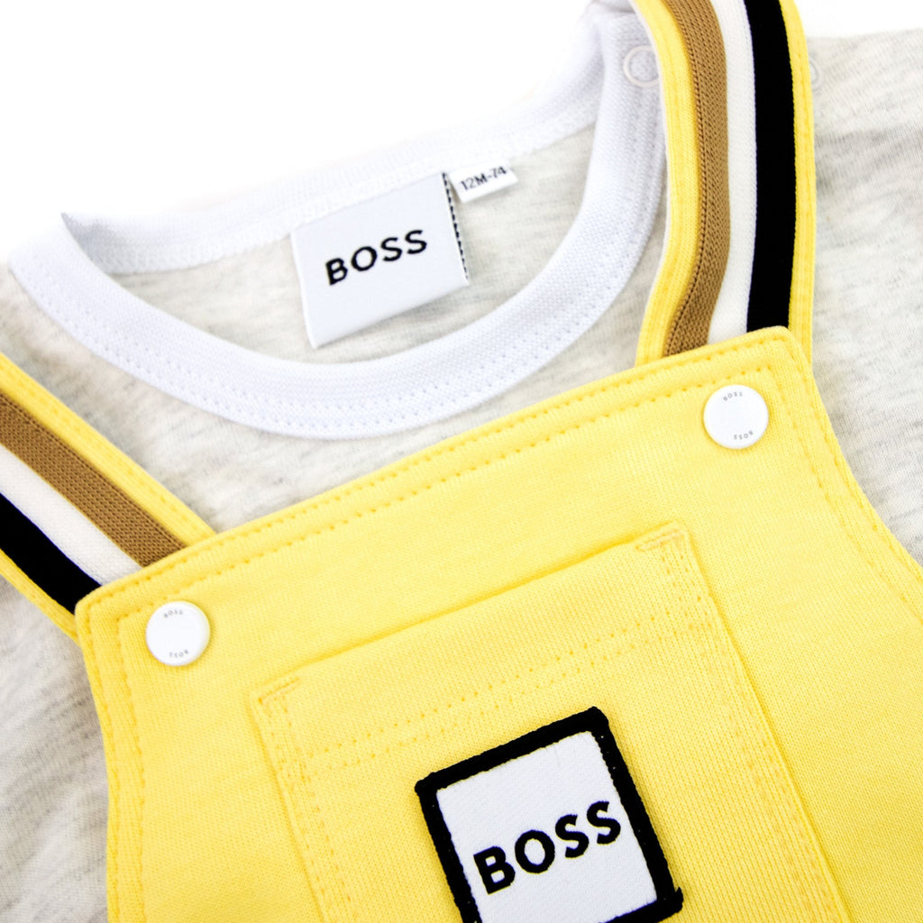 Hugo Boss Kids Boy Dungarees Set Yellow 528