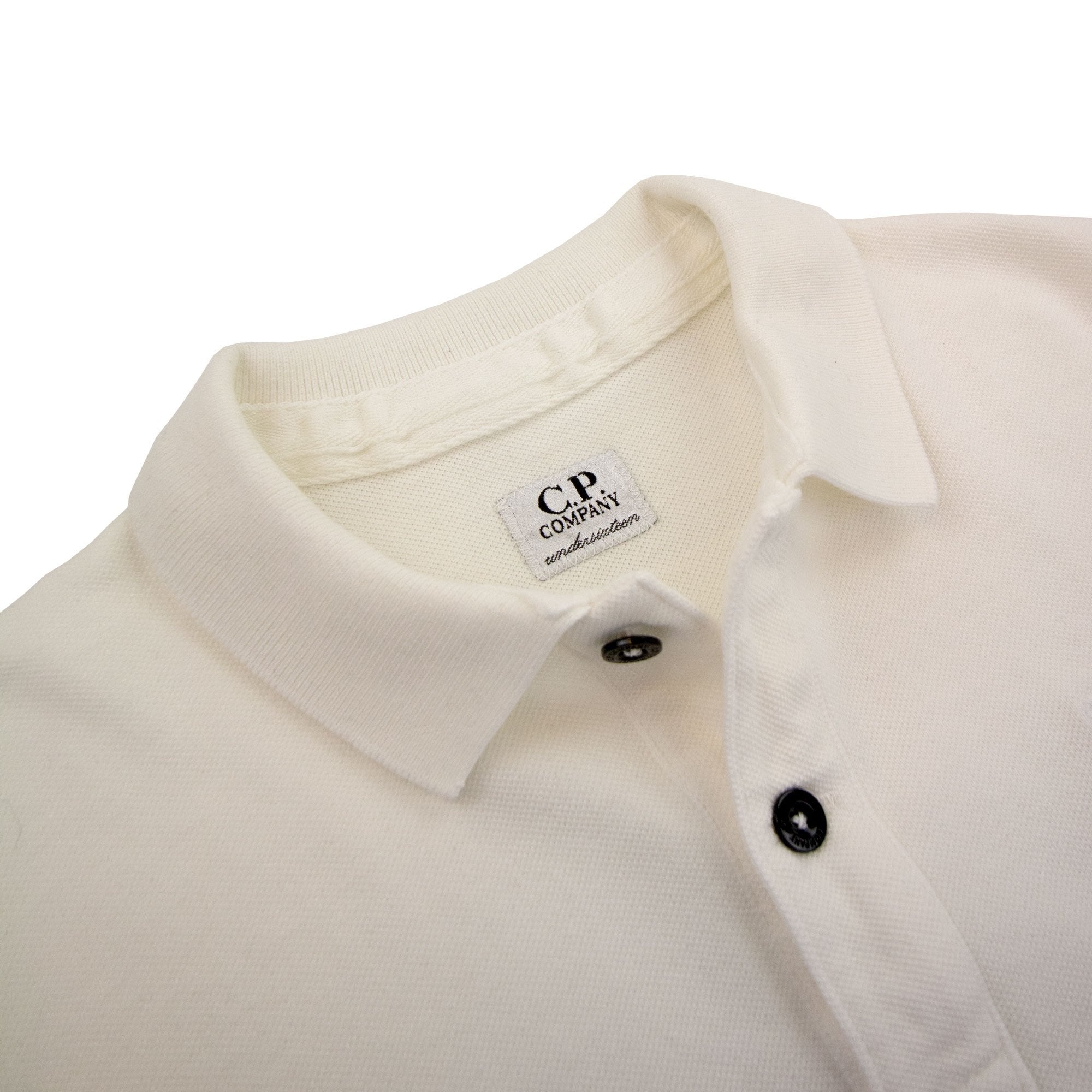 Cp Company Undersixteen Logo S/s Polo Shirt White 112