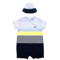 Hugo Boss Kids Baby Stripped Romper Set Pale Blue 771