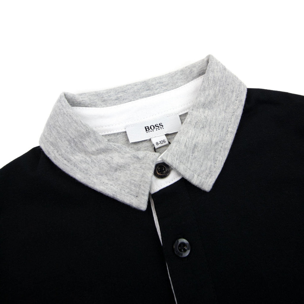 Hugo Boss Kids Stripe Logo S/s Polo Black
