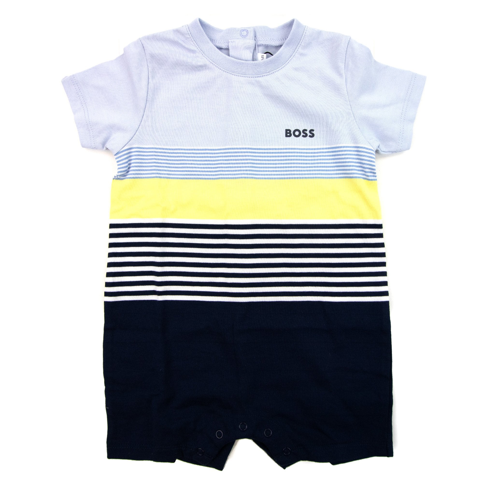 Hugo Boss Kids Baby Stripped Romper Set Pale Blue 771