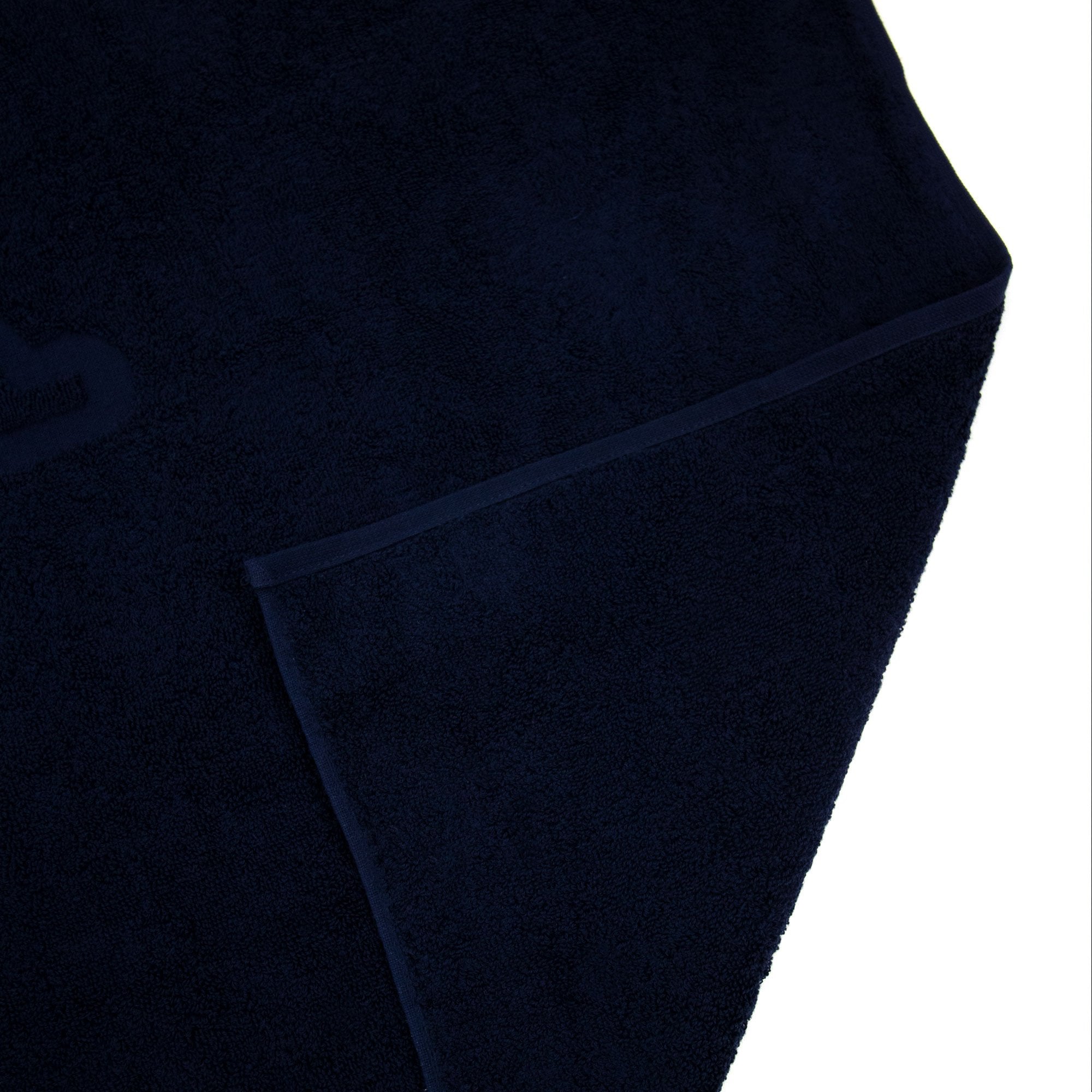 Emporio Armani Logo Cotton Beach Towel Navy Blue
