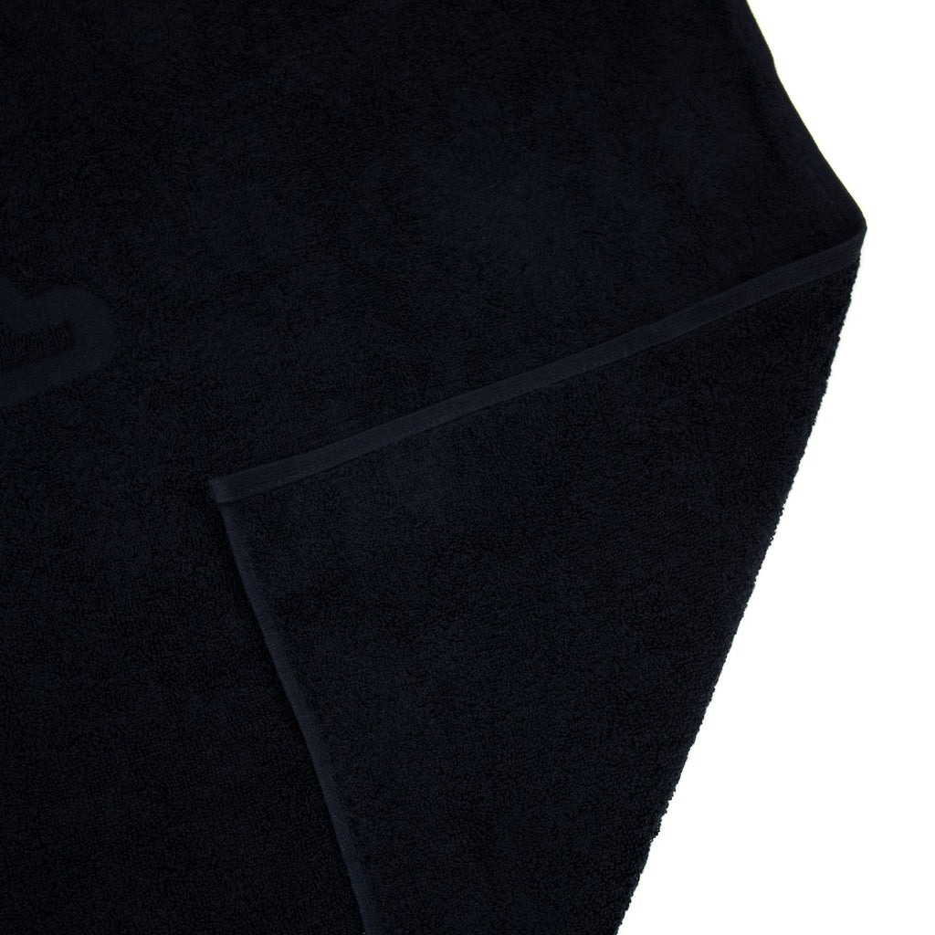 Emporio Armani Logo Cotton Beach Towel Black