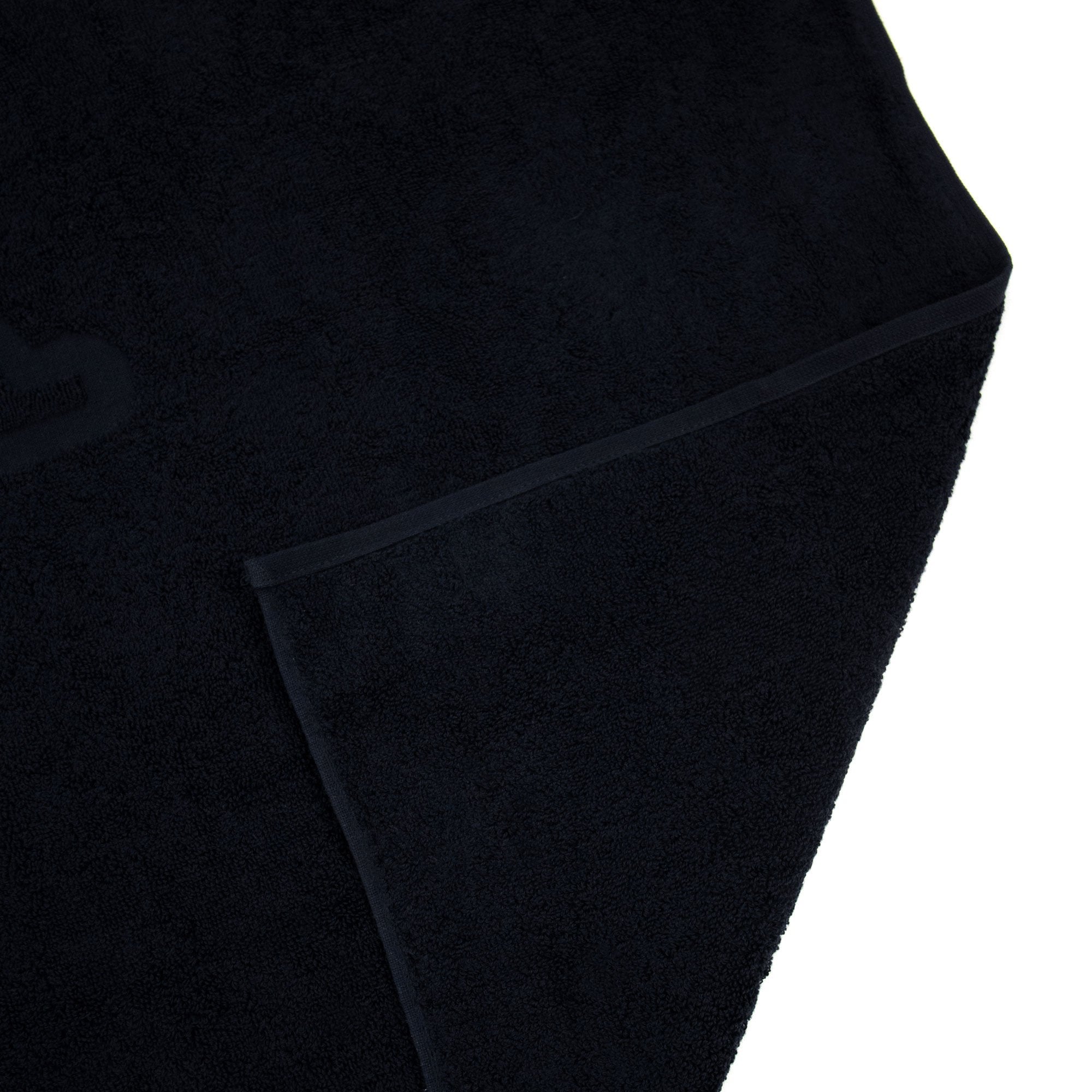 Emporio Armani Logo Cotton Beach Towel Black