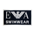 Emporio Armani Logo Swimwear Beach Towel White/navy