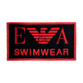 Emporio Armani Logo Swimwear Beach Towel Black/red