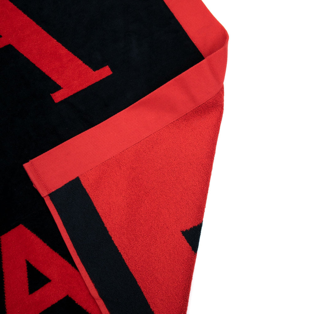 Emporio Armani Logo Swimwear Beach Towel Black/red