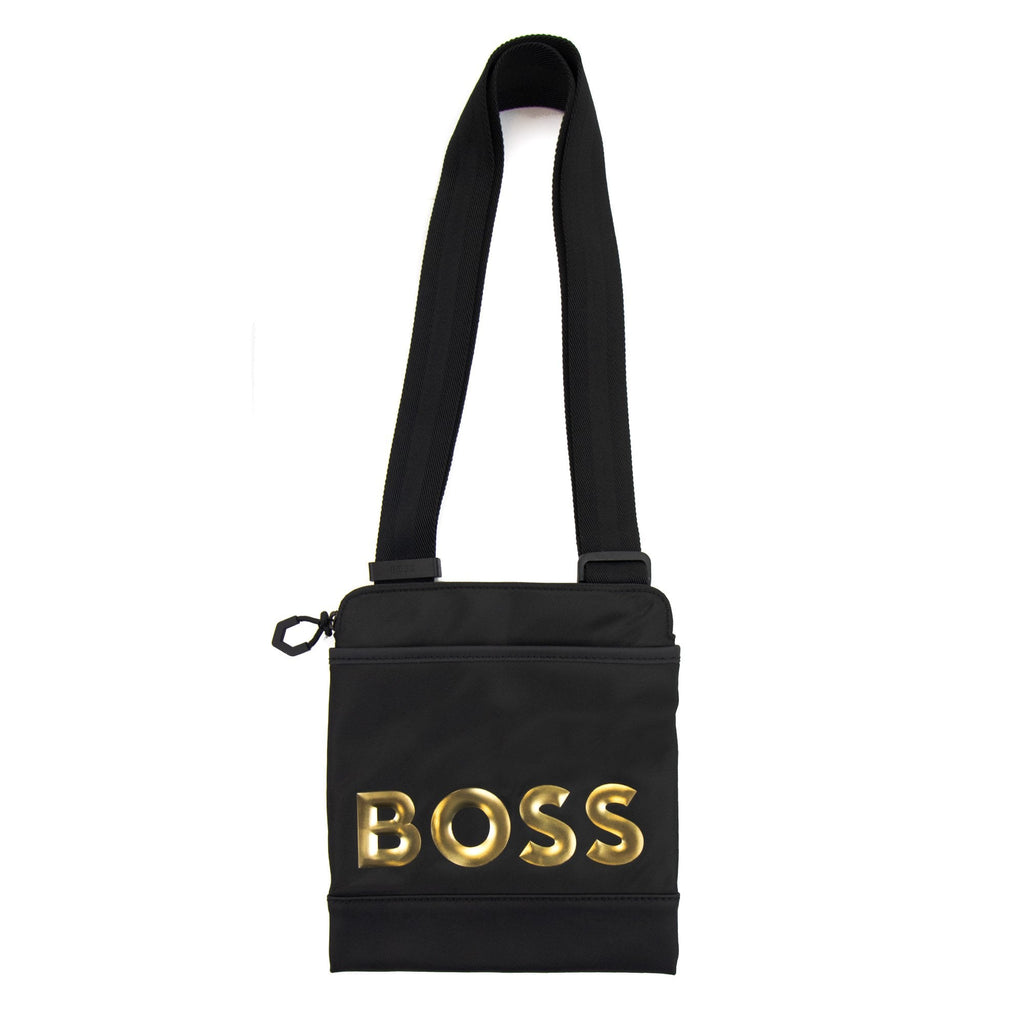 Hugo Boss Holiday Mettalic Logo Enveloped Bag Black 001