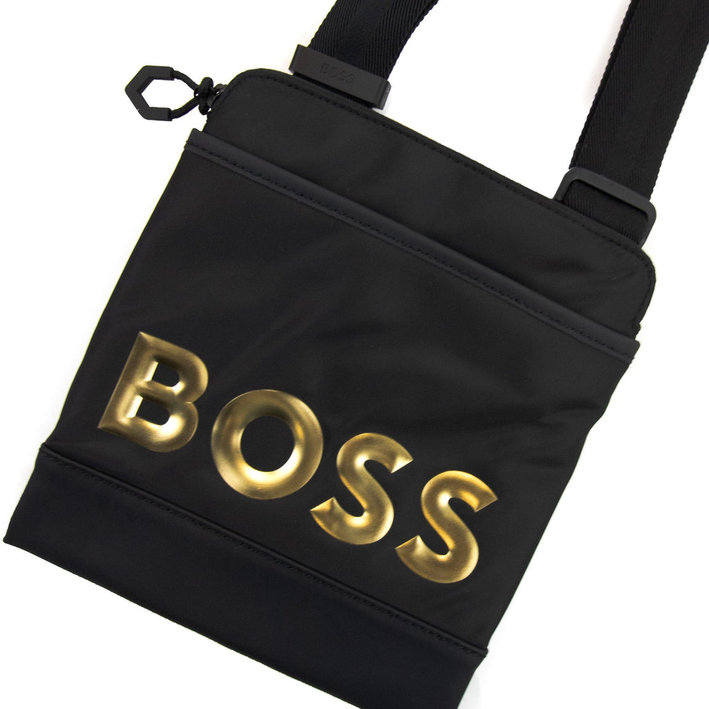 Hugo Boss Holiday Mettalic Logo Enveloped Bag Black 001