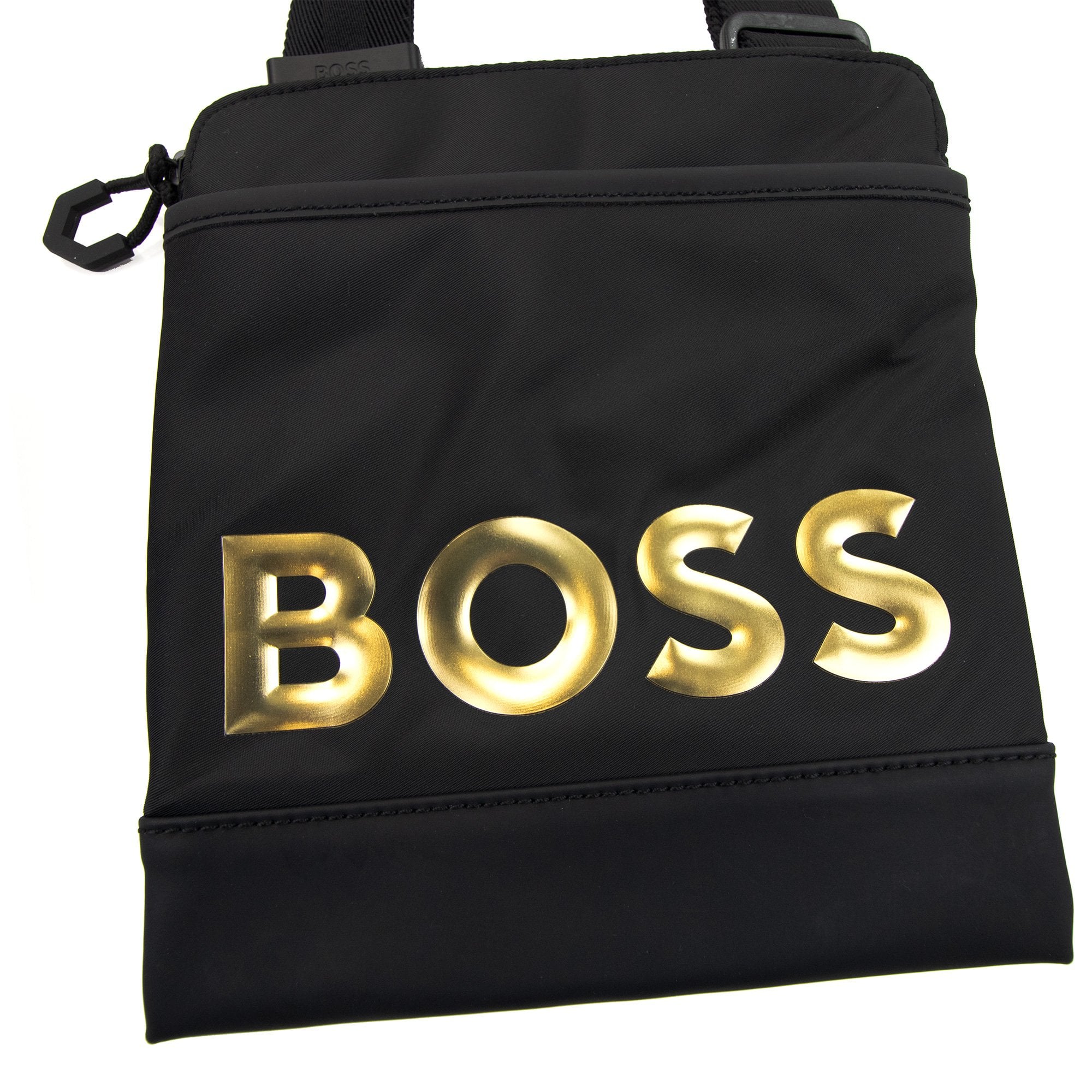 Hugo Boss Holiday Mettalic Logo Enveloped Bag Black 001