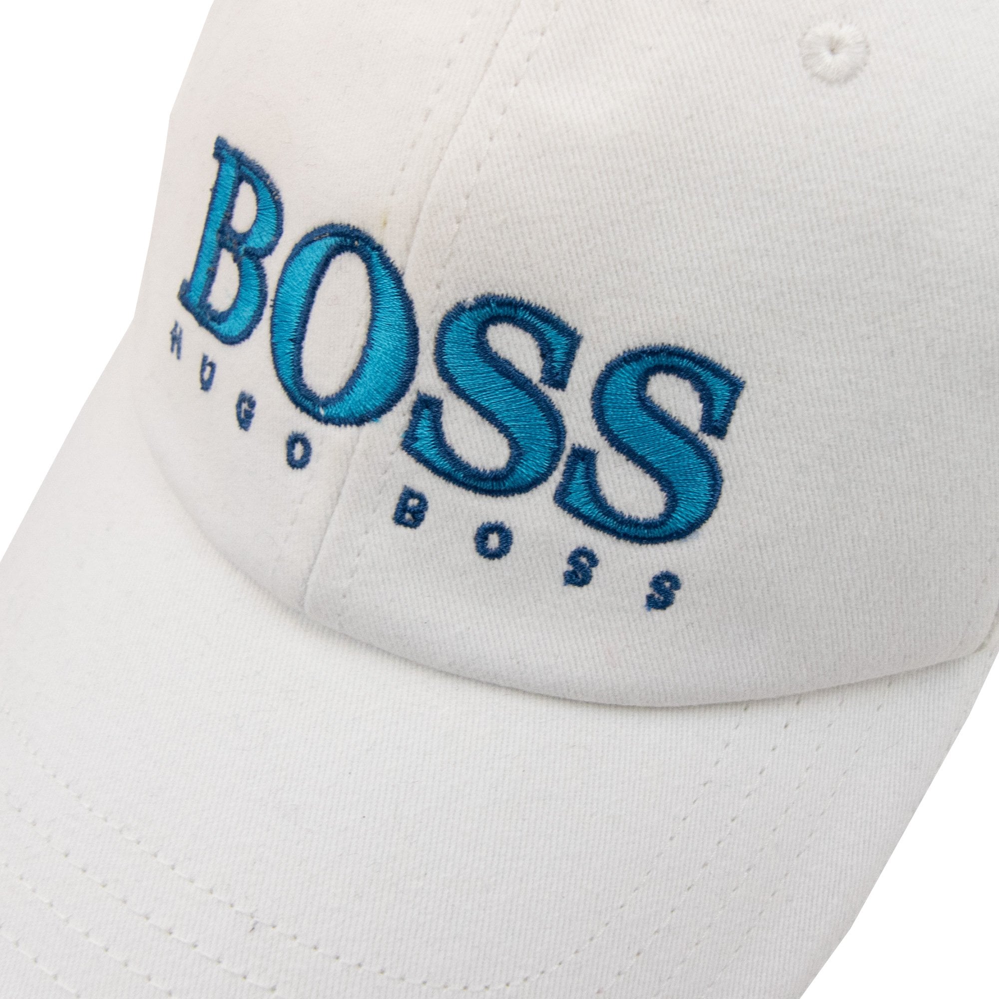 Hugo Boss Kids Embroidered Logo Cap White