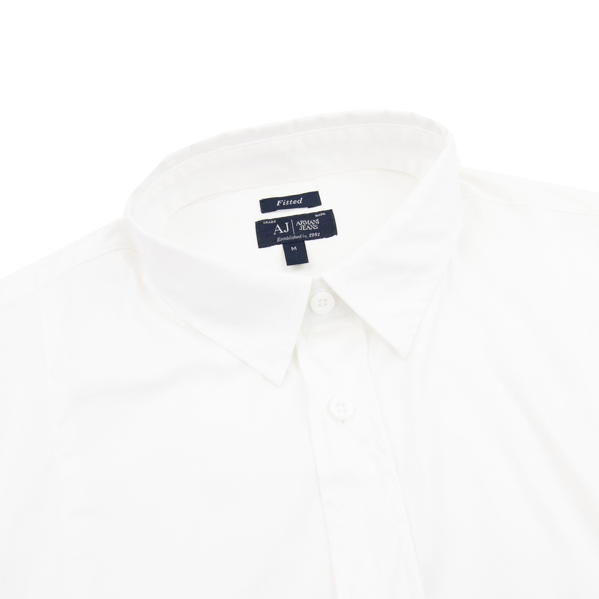 Armani Jeans Collar Aj Logo S/s Shirt White